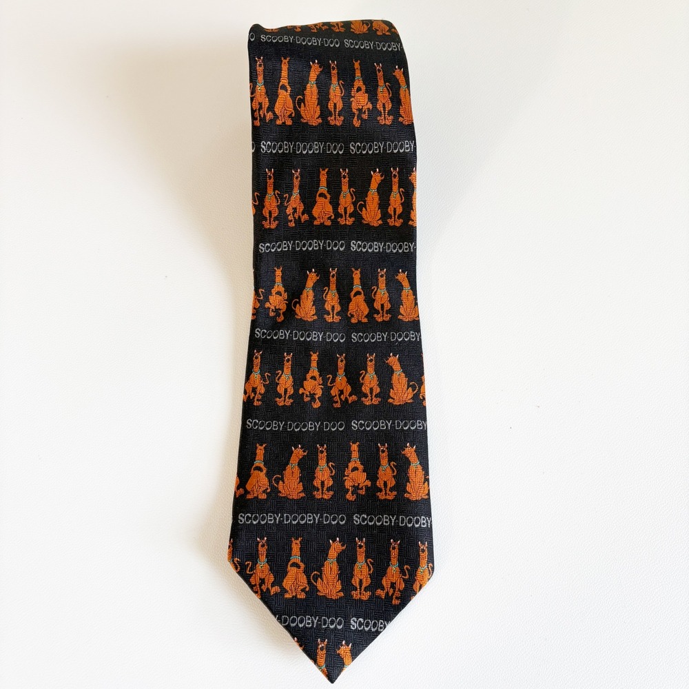 Scooby-Doo Mens 2001 Vintage Y2K Silk Character Kitsch Novelty Teacher Tie